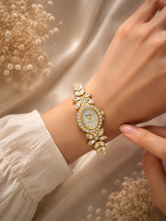 ساعت دخترانه - برند ROYAL - مدل گندمی - صفحه بیضی